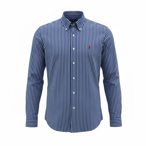 Polo Ralph Lauren Other - Polo Ralph Lauren Blue White Stripe Button Down Shirt XL Classic Fit Red Pony